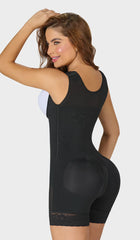 F0065 - MID-THIGH FAJA WITH BACK COVERAGE AND WIDE STRAPS