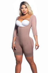 Colombian Tropics -  Harmony High Back Bodysuit With Sleeves
