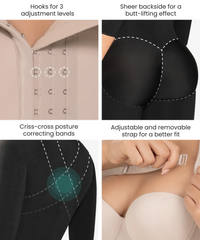 Arm shaping gradual compression bodysuit - Style 294