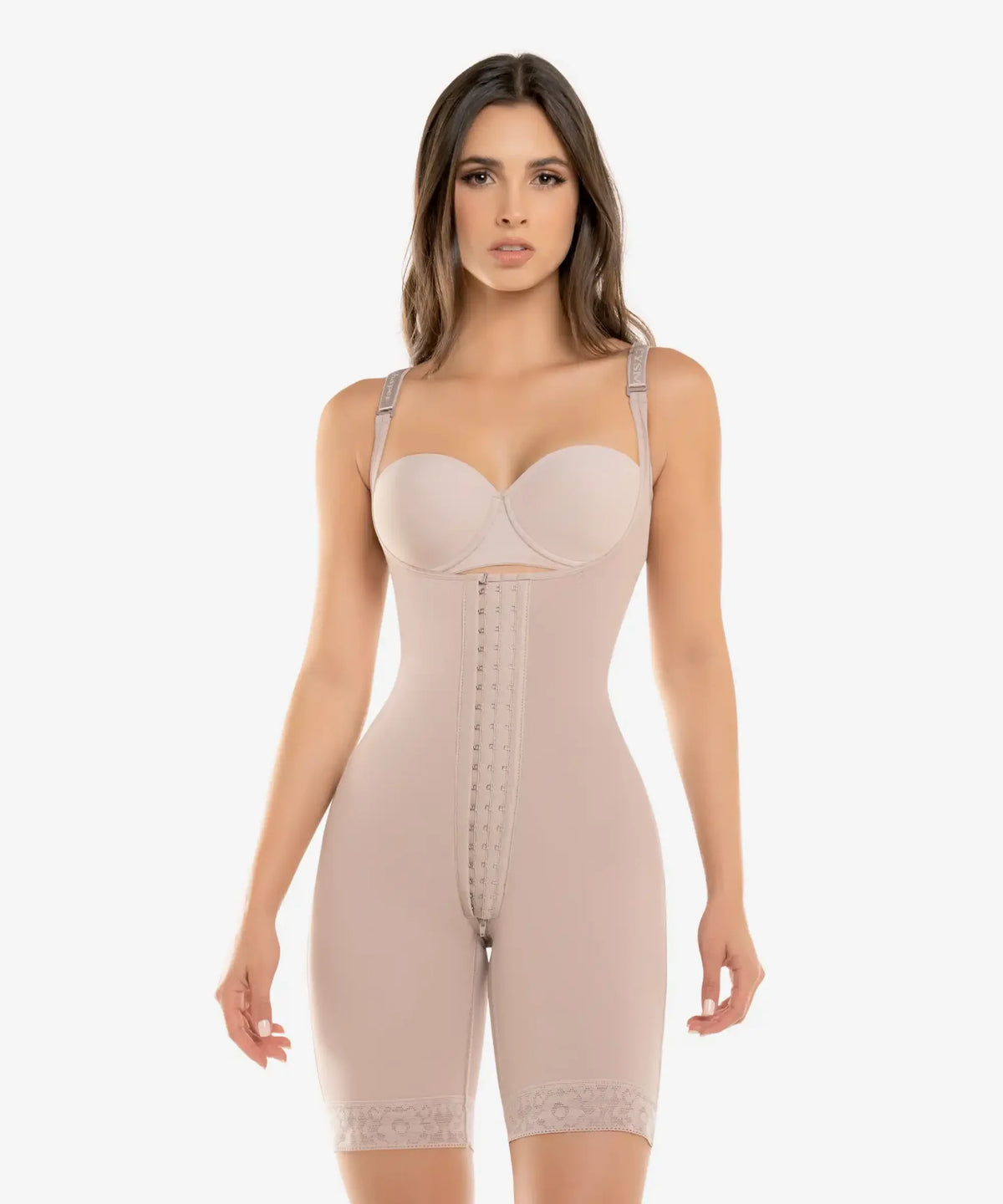 Hook closure bodysuit with zip crotch - Style 463