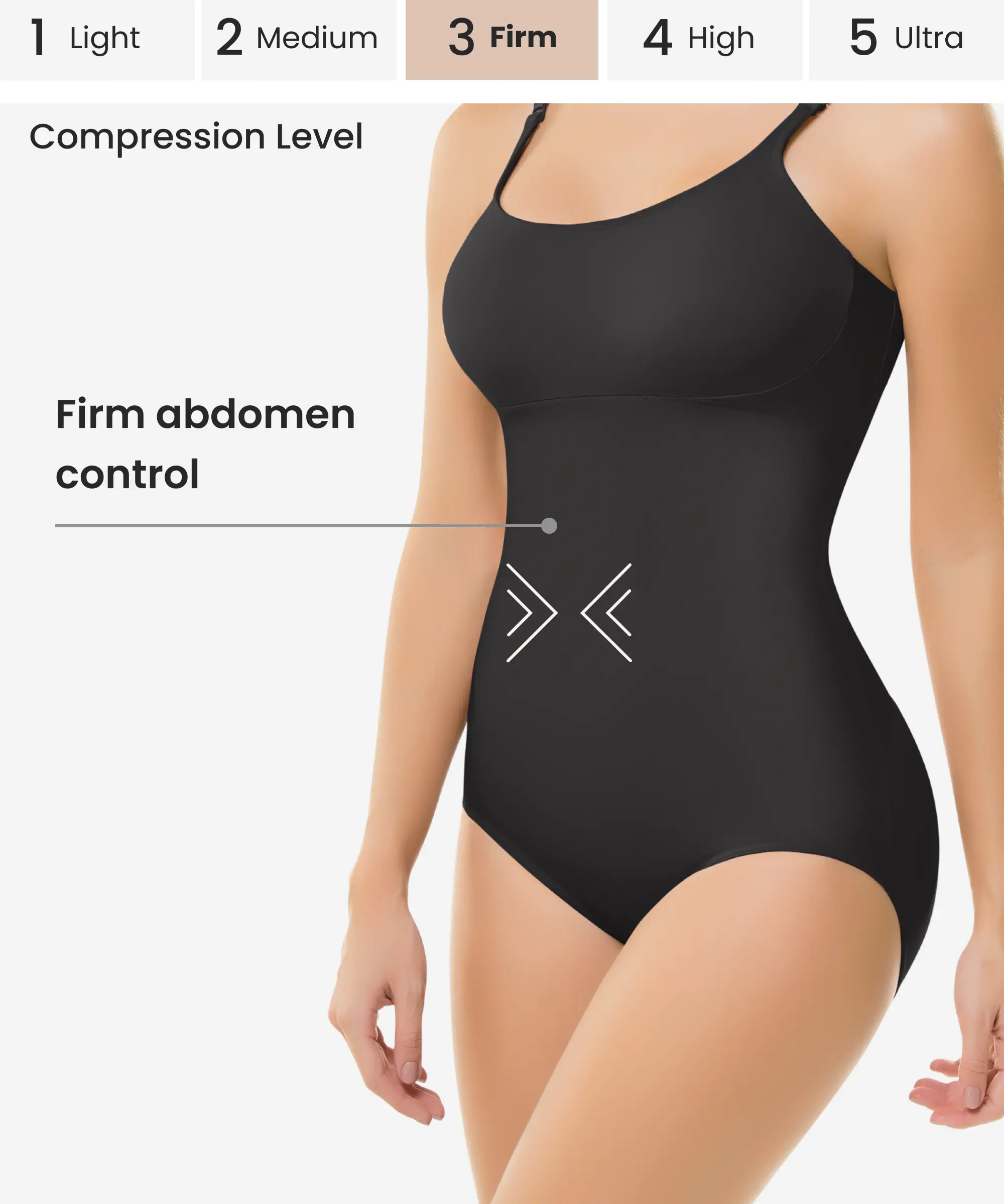 Ultra Flex firm abdomen control body shaper - Style 605