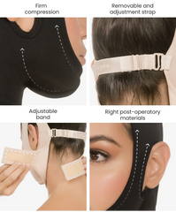 Post surgery compression face wrap - Style 356