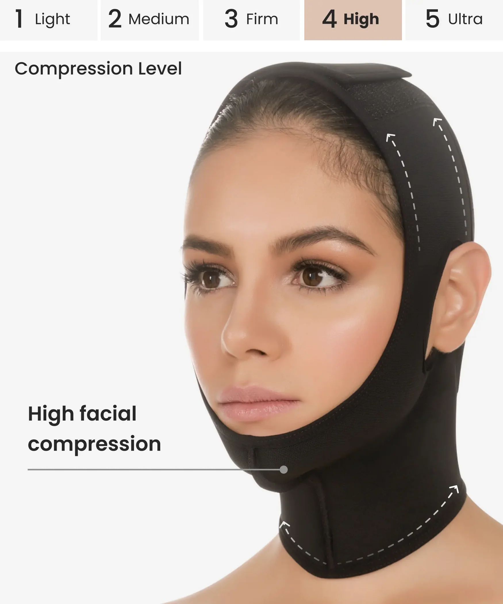 Post surgery compression face wrap - Style 356